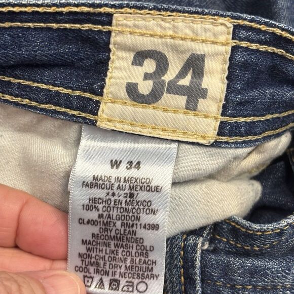 Taverniti SO Lenny Men's Boot Cut Jeans Med Wash Size 34 Lined Waistband & Cuffs - Picture 12 of 16